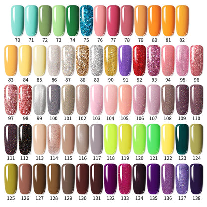 LILYCUTE 7ml UV Nail Gel Purple Glitter Series Nail Gel Semi Permanent UV LED Base MatteTop Coat For Painting Nail Art Gel Polis