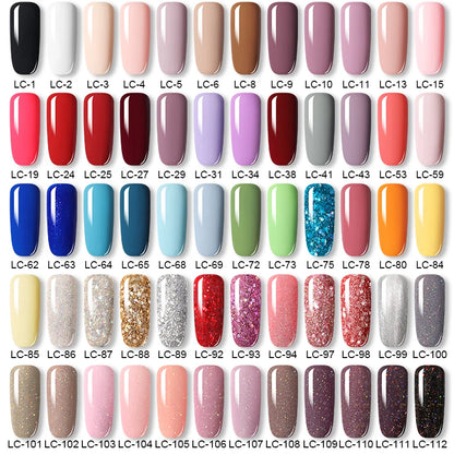 LILYCUTE 112/60/40/20Pcs Colors Gel Nail Polish Set Semi Permanent Soak Off UV Led Nail Art Salon Gel Varnish Hybrid Gel Kit