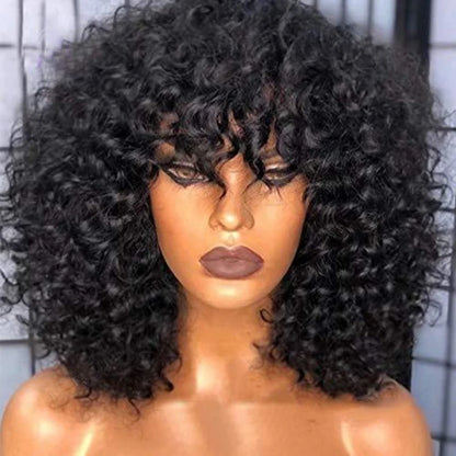 Short Loose Curly Wigs for Black Women, Afro Synthetic Wigs, Fluffy Natural Wigs, Half Wigs, Soft Hair