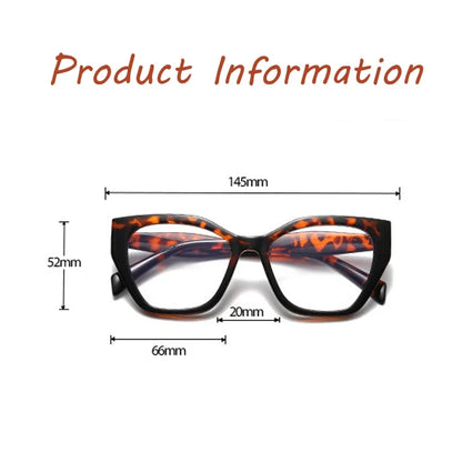 2024 New Cat's Eye Plain Glasses Frame Women's Fashion PC Eyewear Frame Flat Glasses Luxury Anti Blue Light Optical Glasses