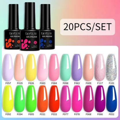 LILYCUTE 112/60/40/20Pcs Colors Gel Nail Polish Set Semi Permanent Soak Off UV Led Nail Art Salon Gel Varnish Hybrid Gel Kit