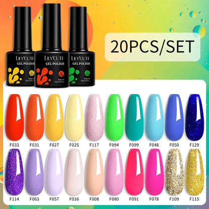 LILYCUTE 112/60/40/20Pcs Colors Gel Nail Polish Set Semi Permanent Soak Off UV Led Nail Art Salon Gel Varnish Hybrid Gel Kit