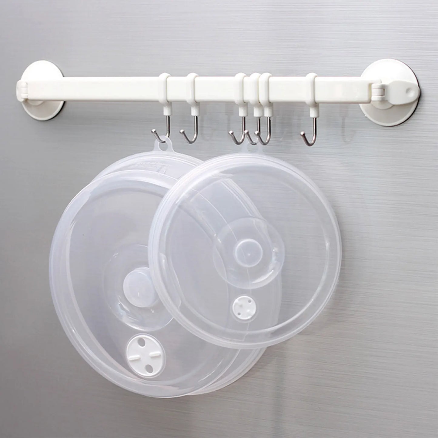 Transparent Round Plastic Bowl Lid Refrigerator Microwave Oven Cover Oil Lid Heating Sealing Food Preservation Lid Kitchen Tools