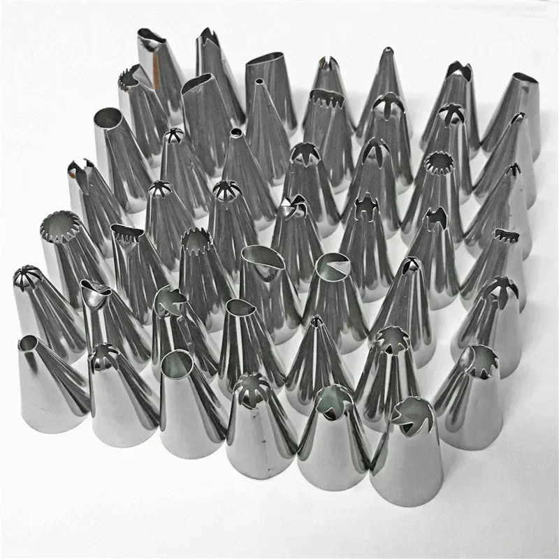 24/48 Stainless Steel Nozzle Tips DIY Cake Decorating Tool Icing Piping Cream Pastry Bag  Kitchen Accessories Bakery Tools