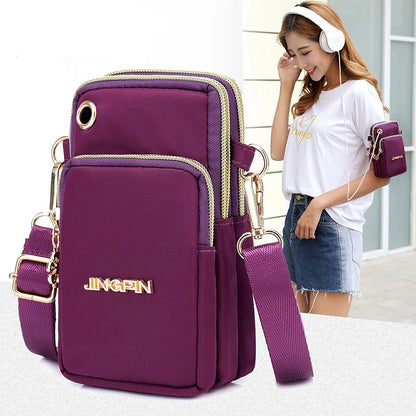 New Balloon Mobile Phone Crossbody Bags for Women Fashion Women Shoulder Bag Cell Phone Pouch With Headphone Plug 3 Layer Wallet