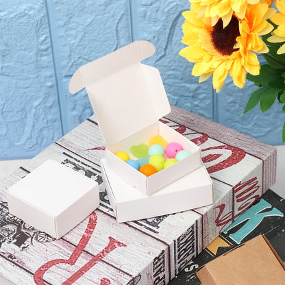 10Pcs/Set Multi-size Kraft Paper Box Cardboard Package Box Handmade Soap Box Gift Box Jewelry Packaging Box Black White Brown