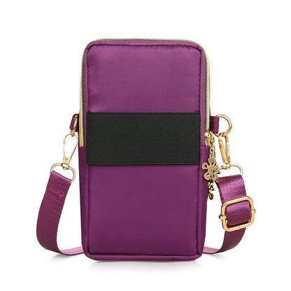 New Balloon Mobile Phone Crossbody Bags for Women Fashion Women Shoulder Bag Cell Phone Pouch With Headphone Plug 3 Layer Wallet