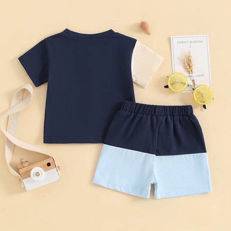 Toddler Baby Boy Clothes Summer Short Sleeve T Shirt and Shorts Cute Infant Baby Boy Outfits Clothing Set