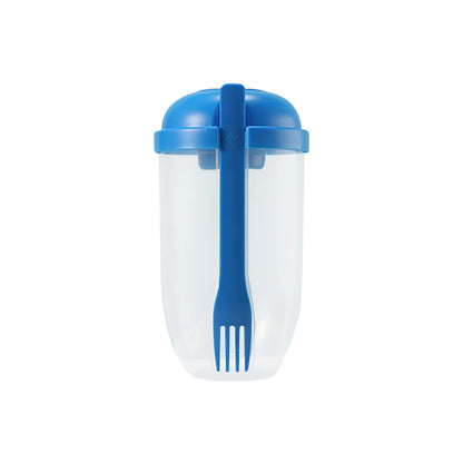 3 In1 Portable Bottle Salad Container Bottle-Shaped Bento Salad Bowl For Lunch Salad Box With Fork Salad Bowl Milk Cup Fitness