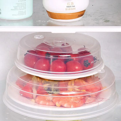 Transparent Round Plastic Bowl Lid Refrigerator Microwave Oven Cover Oil Lid Heating Sealing Food Preservation Lid Kitchen Tools