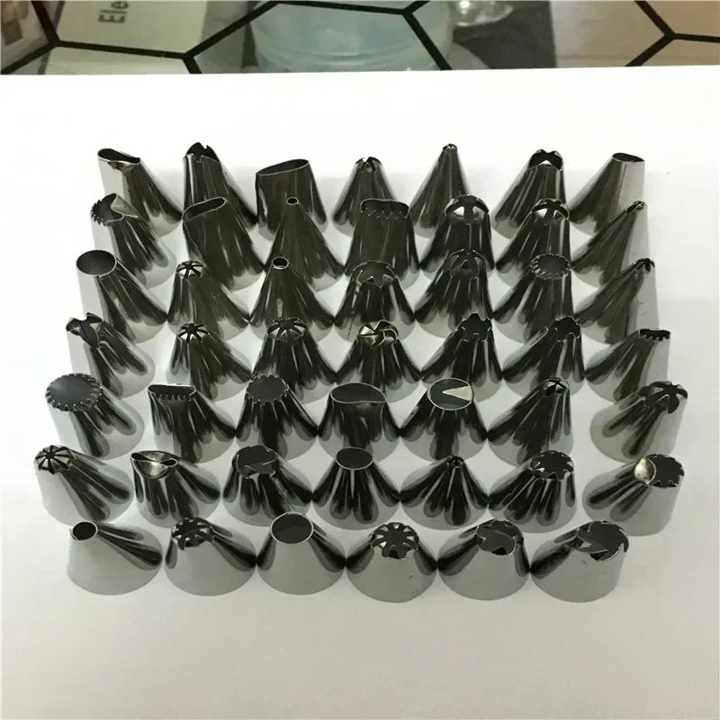 24/48 Stainless Steel Nozzle Tips DIY Cake Decorating Tool Icing Piping Cream Pastry Bag  Kitchen Accessories Bakery Tools