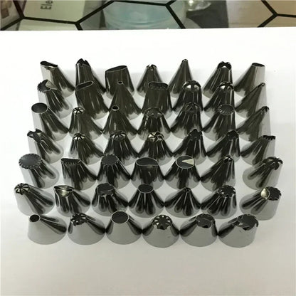 24/48 Stainless Steel Nozzle Tips DIY Cake Decorating Tool Icing Piping Cream Pastry Bag  Kitchen Accessories Bakery Tools