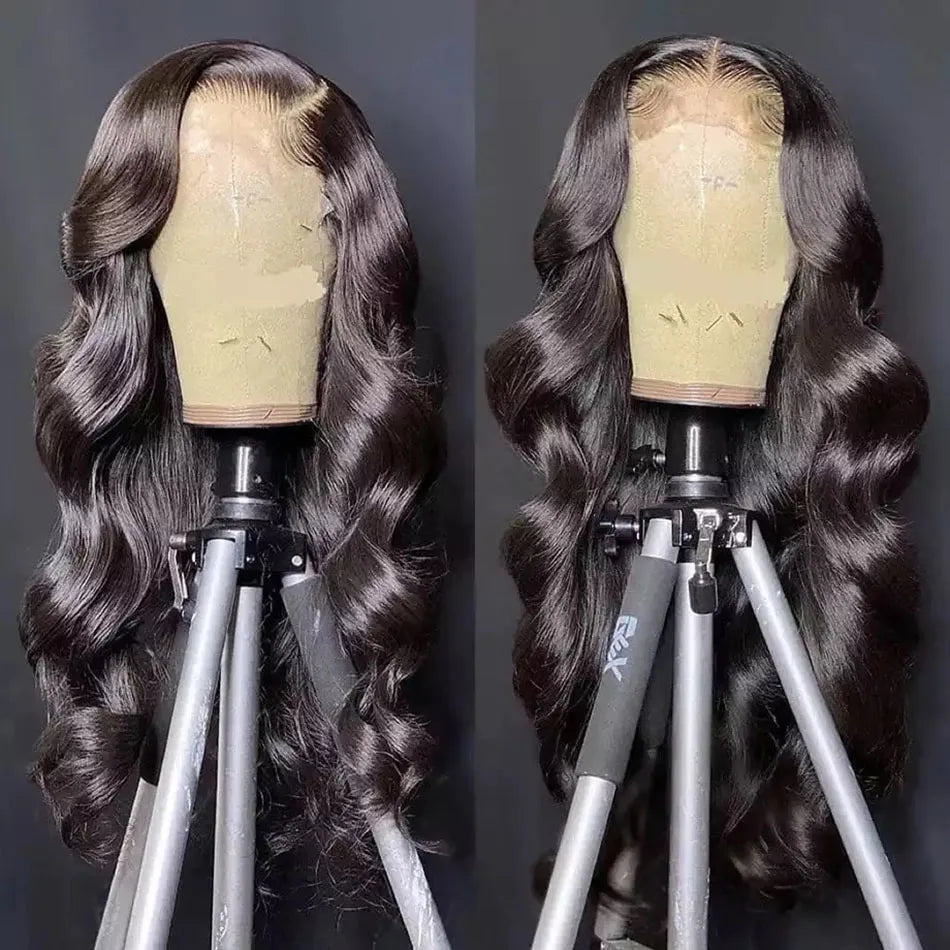 HD Transparent 13x4 13x6 Lace Front Human Hair Wigs Body Wave Pre Plucked Brazilian Body Wave Human Hair Frontal Wigs For Women